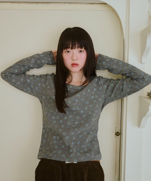 common gull products. tシャツ 小さなお花畑のワッフルロンTEE