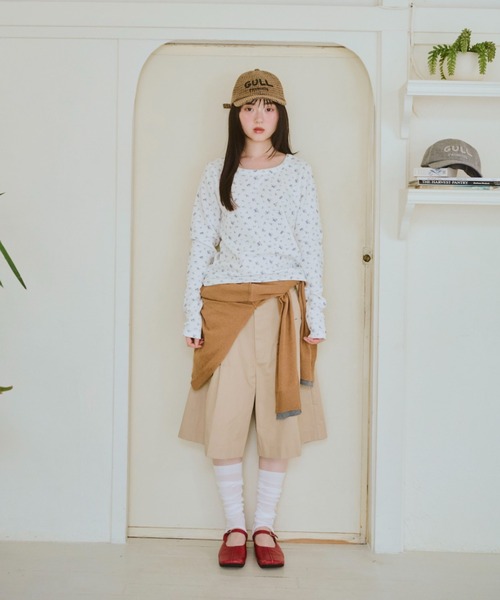 common gull products. tシャツ 小さなお花畑のワッフルロンTEE