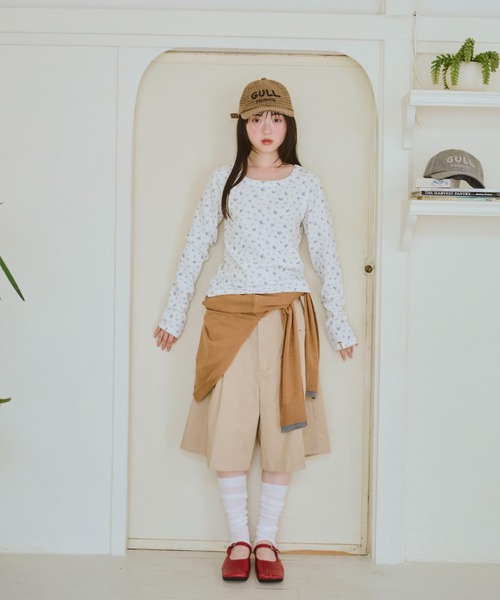 common gull products. tシャツ 小さなお花畑のワッフルロンTEE