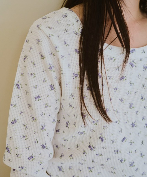 common gull products. tシャツ 小さなお花畑のワッフルロンTEE