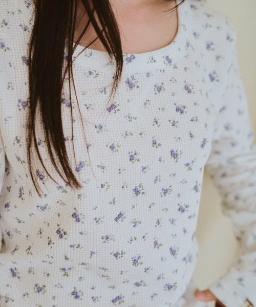 common gull products. tシャツ 小さなお花畑のワッフルロンTEE