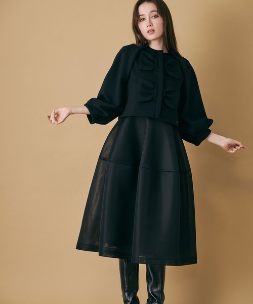 オーディア ミューズ（Audie a Muses）/【M−StyleLuxeコラボ】【人気のため追加】メッシュスカートワンピース Audie a Muses（オーディア ミューズ） ワンピース 「M-StyleLuxe