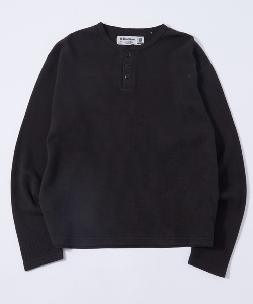 ドゥーズィエムクラス 22SS ワッフルTシャツ カットソー ヘンリーネック Sourcream（サワークリーム） tシャツ 「UNISEX」Sourcreamワッフル