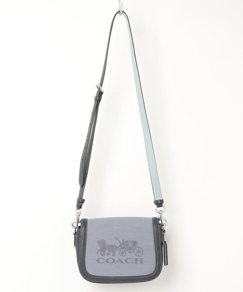 【新品/未使用】COACH ネイビー ショルダーバッグ COACH ロゴ入りショルダーバッグ ネイビー