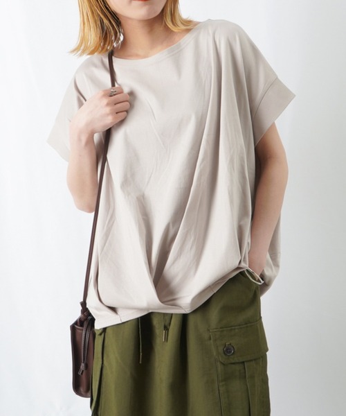 「LUCA/LADY LUCK LUCA」 半袖カットソー FREE ライトベージュ レディース_画像3