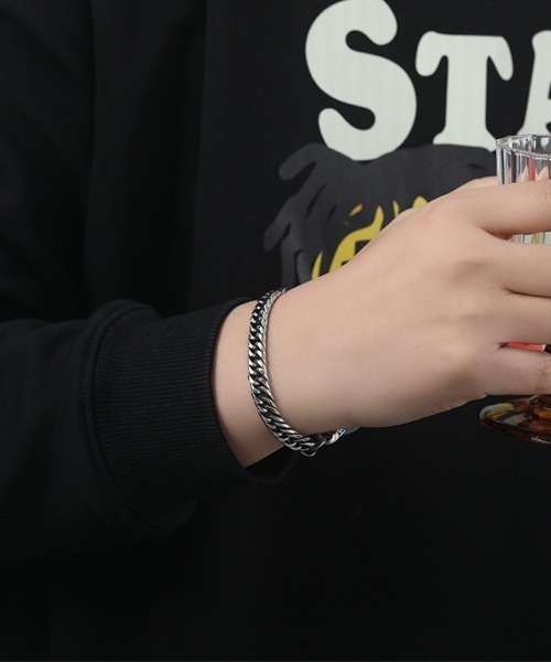 ブレスレット シルバーチェーンブレスレット/メンズ(T3) メンズ