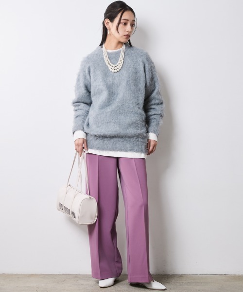 CHIC STYLE（シックスタイル） ニット セーター ヘアリークルーネック