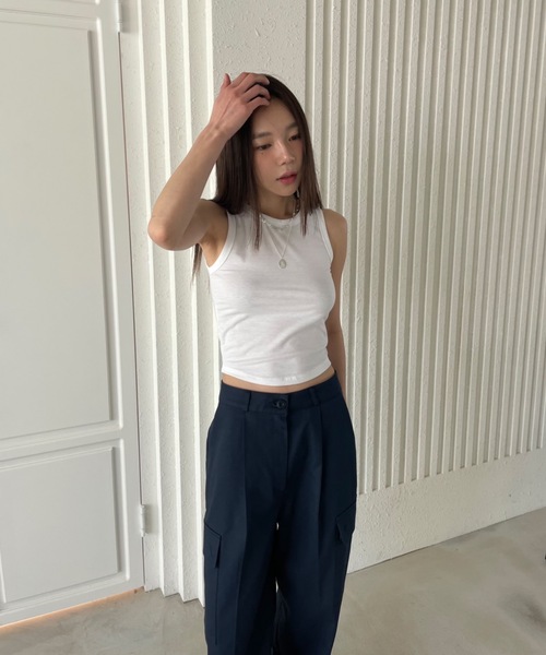 「Didot.showroom」 ノースリーブトップス FREE ホワイト レディース_画像4