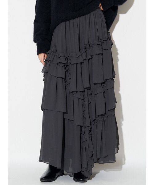 ELENDEEK（エレンディーク） スカート シフォンティアードスカート