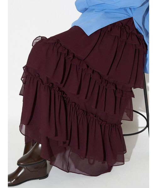 ELENDEEK（エレンディーク） スカート シフォンティアードスカート