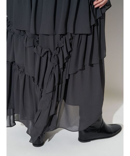 ELENDEEK（エレンディーク） スカート シフォンティアードスカート