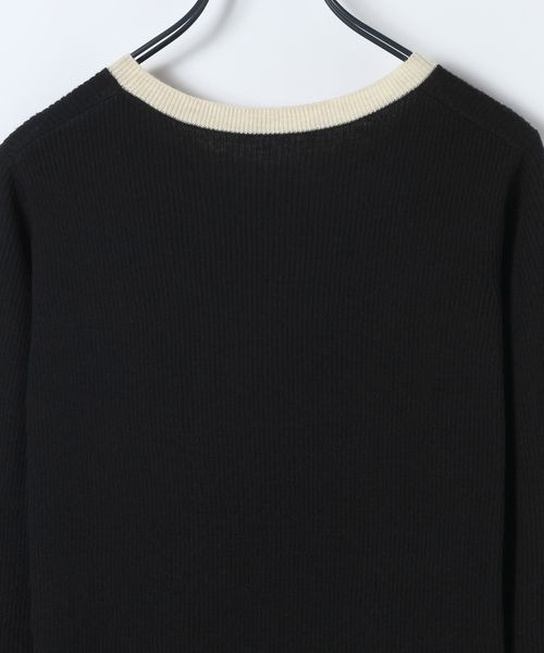 JEANASIS（ジーナシス） ニット セーター 14Gリブバイカラープル