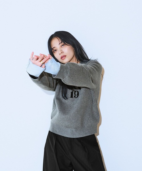 JEANASIS（ジーナシス） ニット セーター 14Gリブバイカラープル