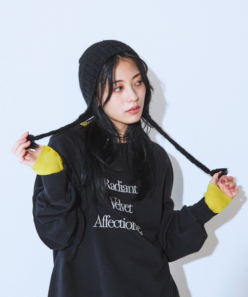 JEANASIS（ジーナシス） ニット セーター 14Gリブバイカラープル