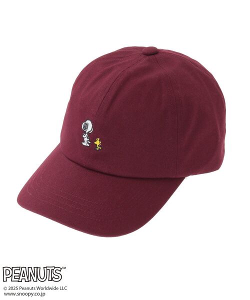 PEANUTS キャップ 帽子 スヌーピーミニ刺繍キャップ レディース