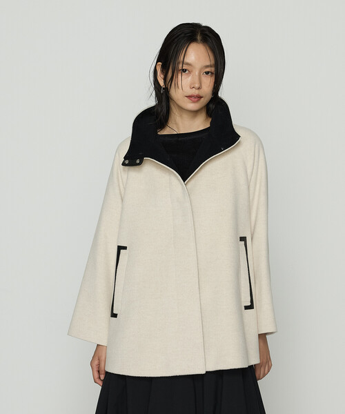 K.T KIYOKO TAKASE コート アウター アンゴラウール ・Aラインショート
