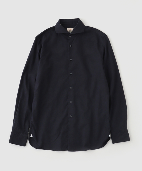 【良品】GUY ROVER ギローバー ワイドカラーシャツ ブラック GUY ROVER（ギローバー） シャツ ライトネル カッタウェイ シャツ