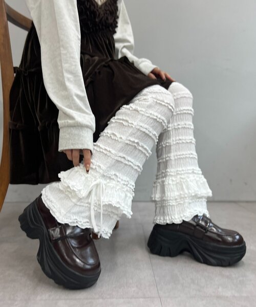 w closet（ダブルクローゼット） パンツ フリルリボンロングパンツ