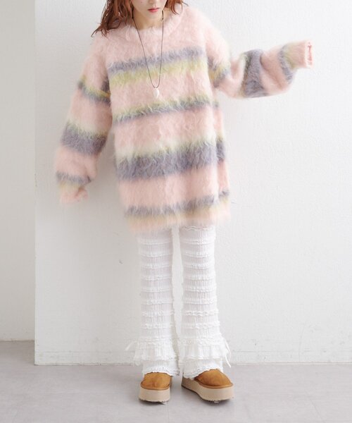 リボンプルオーバー&ロングパンツセット オフホワイト 楽天市場】ロングズボン ボトムス ワイドパンツ 長ズボン 体型カバー