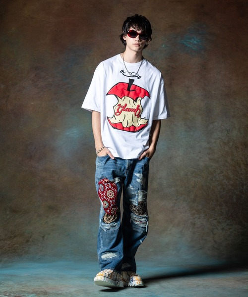 [glamb] короткий рукав футболка M черный мужской 