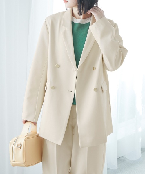 「Chaco closet」 テーラードジャケット FREE ネイビー レディース_画像2