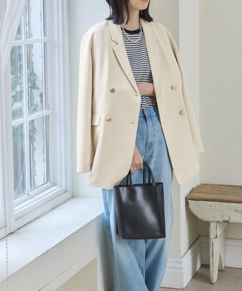 「Chaco closet」 テーラードジャケット FREE ネイビー レディース_画像8