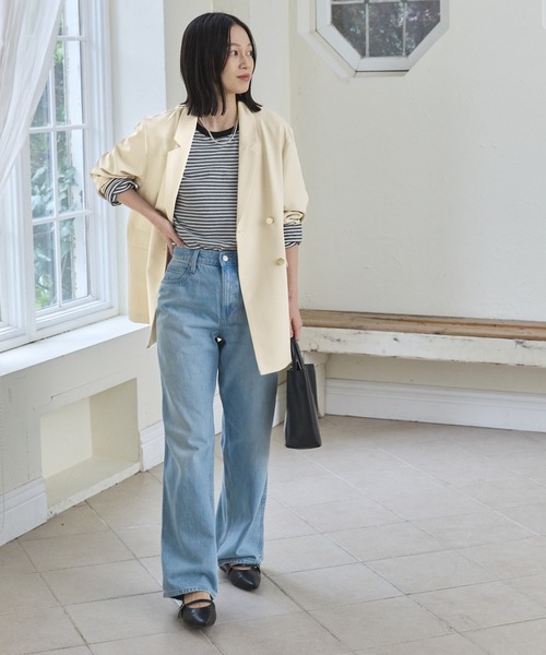 「Chaco closet」 テーラードジャケット FREE ネイビー レディース_画像9