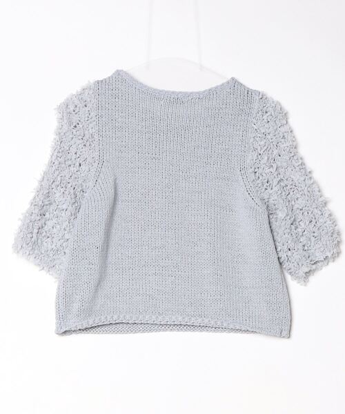 「EMMEL REFINES」 半袖ニット FREE ライトブルー レディース_画像2