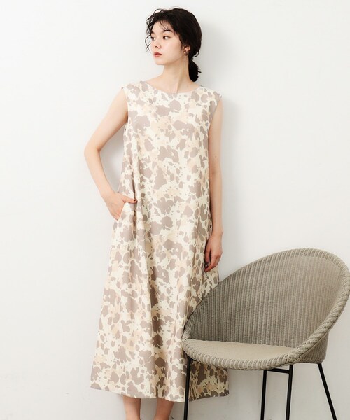 「OPAQUE.CLIP」 ノースリーブワンピース 38 ブラウン系その他2 レディース_画像2