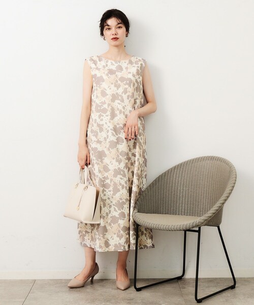 「OPAQUE.CLIP」 ノースリーブワンピース 38 ブラウン系その他2 レディース_画像3