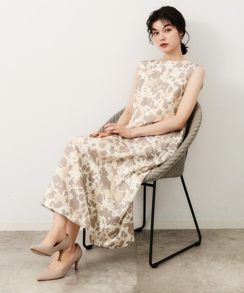 「OPAQUE.CLIP」 ノースリーブワンピース 38 ブラウン系その他2 レディース_画像4