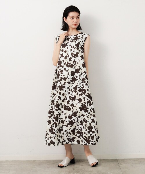 「OPAQUE.CLIP」 ノースリーブワンピース 38 ブラウン系その他2 レディース_画像8