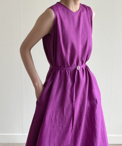 「CADBURY」 ノースリーブワンピース FREE パープル レディース_画像6