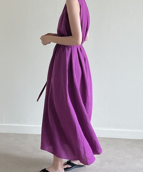 「CADBURY」 ノースリーブワンピース FREE パープル レディース_画像7