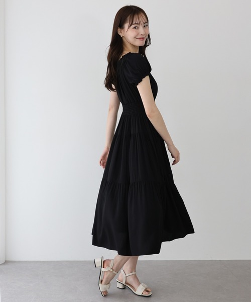 「BLUEEAST」 半袖ワンピース MEDIUM ベージュ レディース_画像6