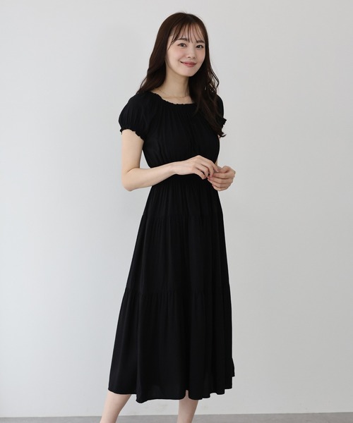 「BLUEEAST」 半袖ワンピース MEDIUM ベージュ レディース_画像7