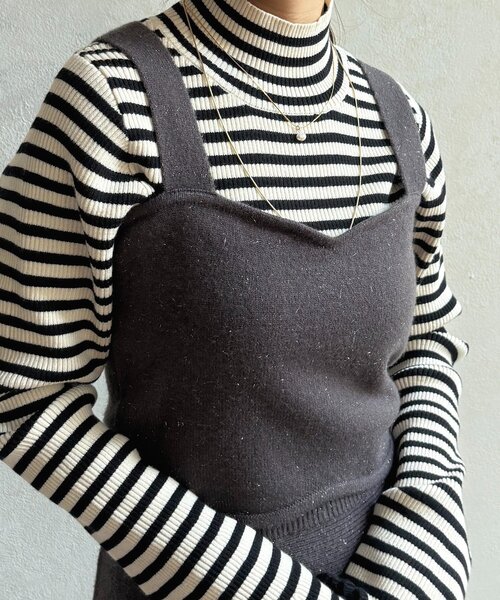 Thevon（ゼヴォン） ワンピース ラメニットビスチェ×スカートSETUP