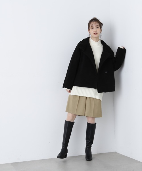「N.(N. Natural Beauty Basic)」 長袖ニット MEDIUM ホワイト×ブラック レディース_画像6