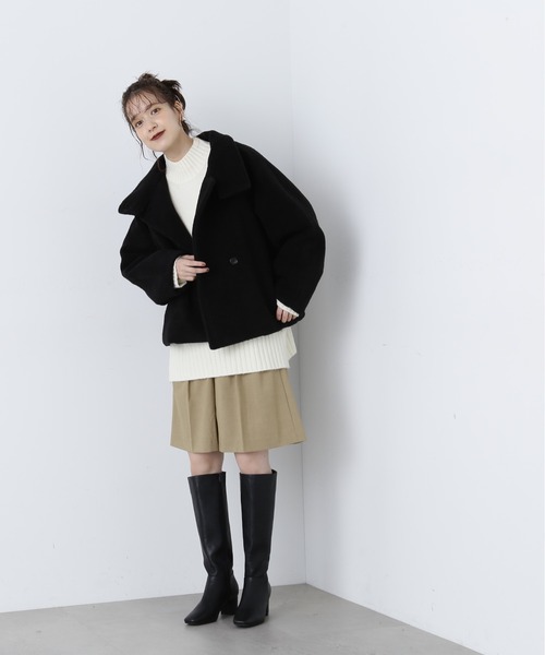 「N.(N. Natural Beauty Basic)」 長袖ニット MEDIUM ホワイト×ブラック レディース_画像7