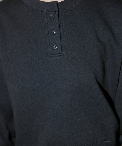 「PUBLUX」 スウェットカットソー フリ- チャコールグレー レディース_画像9