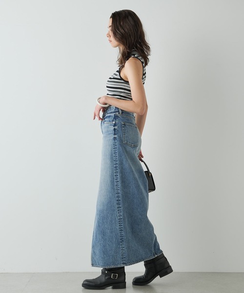 【ステッカー付き】Whim Gazette デニムロングスカートサイズ38 ステッカー付き】Whim Gazette デニムロングスカートサイズ38 Whim