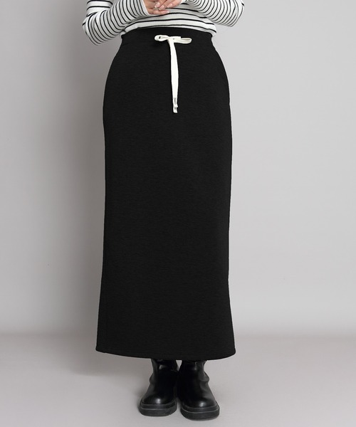スカート 「選べる丈感」ミンク風裏起毛ダンボールニットスカート