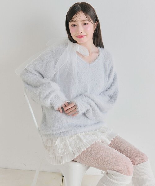 OLIVE des OLIVE（オリーブデオリーブ） ワンピース チュールリボン