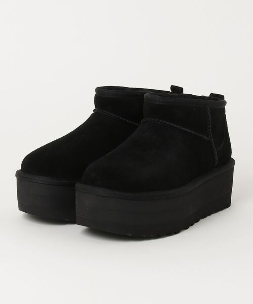 UGG ブラック ムートンブーツ 8 25cm UGG Australia（アグオーストラリア） 「UGG」 ムートンブーツ 25cm