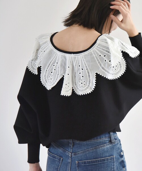 「quaranciel」 長袖ニット ONE SIZE ブラック レディース_画像7