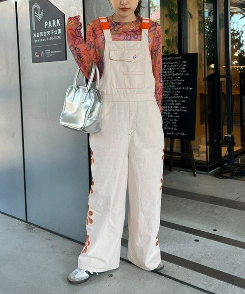 「HELLO.SANFRANCISCO」 オーバーオール ONE SIZE イエロー レディース_画像2