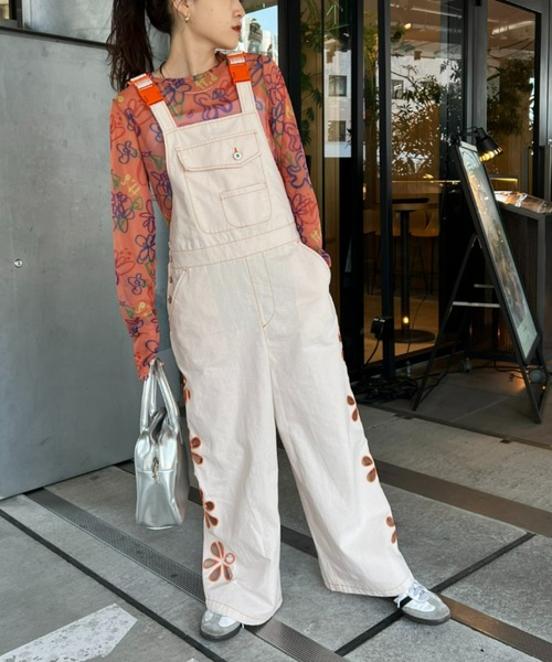 「HELLO.SANFRANCISCO」 オーバーオール ONE SIZE イエロー レディース_画像3