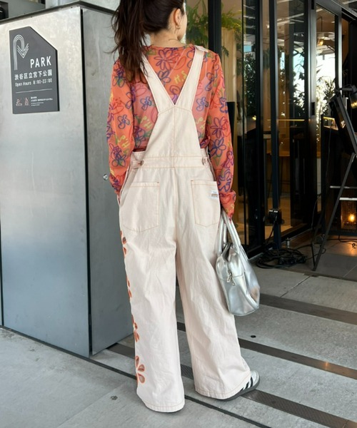 「HELLO.SANFRANCISCO」 オーバーオール ONE SIZE イエロー レディース_画像6