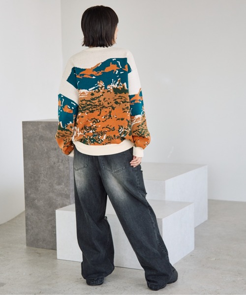 「PBLIM」 長袖ニット FREE ベージュ レディース_画像3