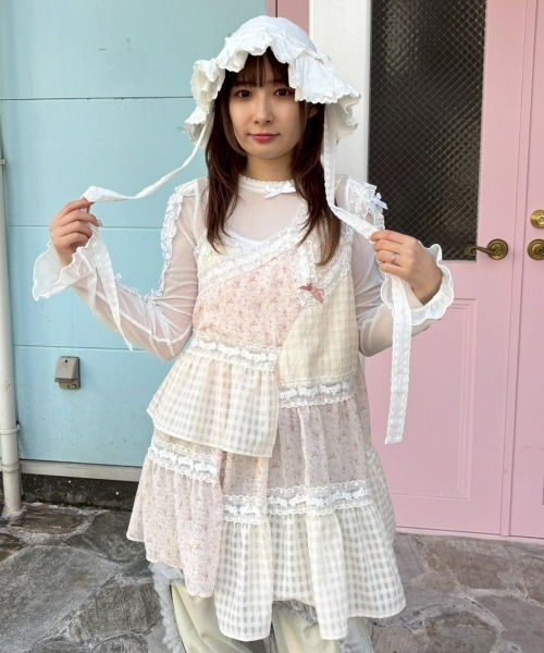 【新品未使用】キャンディストリッパー フリルハット帽子 Candy Stripper（キャンディーストリッパー） 帽子 ハット BABY FRILL
